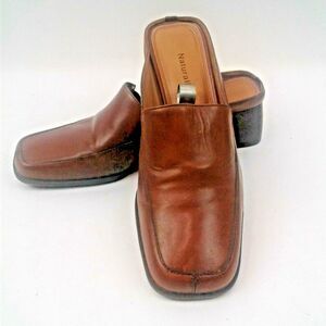 Naturalizer Womens Brown Mules/Shoes With 2.25" Square Heels Size 7M